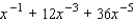 <strong>Express as a sum of terms of the form where r is a rational number. </strong> A) B) C) D) E)