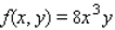Find the volume of the solid bounded above by the surface and below by the plane region . and is the region bounded by the graphs of and .