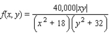 The population density of a certain city is given by the function where the origin (0, 0) gives the location of the government center. Find the population inside the rectangular area described by