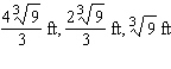 <strong>A closed rectangular box having a volume of is to be constructed. If the material for the sides costs and the material for the top and bottom costs , find the dimensions of the box that can be constructed with minimum cost.</strong> A) B) C) D) E)