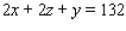 Postal regulations specify that the combined length and girth of a parcel sent by parcel post may not exceed 132 in. Find the dimensions of the rectangular package that would have the greatest possible volume under these regulations. (Hint: Let the dimensions of the box be by by (see the figure below). Then, , and the volume . So that . Maximize .) x = __________ inches y = __________ inches z = __________ inches V = __________ cubic inches