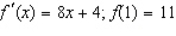 Find f(x) by solving the initial value problem.  