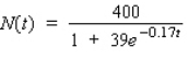 <strong>On the basis of data collected during an experiment, a biologist found that the growth of the fruit fly (Drosophila) with a limited food supply could be approximated by the exponential model where t denotes the number of days since the beginning of the experiment. How fast was the population changing on the 20th day?</strong> A) 19 flies/day B) 17 flies/day C) 16 flies/day D) 20 flies/day E) 18 flies/day