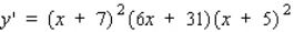 <strong>Use logarithmic differentiation to find the derivative of the function. </strong> A) B) C) D)