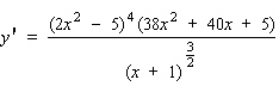 <strong>Use logarithmic differentiation to find the derivative of the function. </strong> A) B) C) D) E)