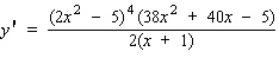 <strong>Use logarithmic differentiation to find the derivative of the function. </strong> A) B) C) D) E)