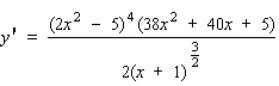<strong>Use logarithmic differentiation to find the derivative of the function. </strong> A) B) C) D) E)