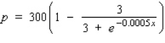 The monthly demand for a certain brand of table wine is given by the demand equation where p denotes the wholesale price per case (in dollars) and x denotes the number of cases demanded. Find the rate of change of the price to the nearest hundredth of a cent per case when x = 1,000.