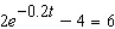 Use logarithms to solve the equation for t. Round your answer to four decimal places.