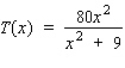 The total worldwide box-office receipts for a long-running movie are approximated by the function where is measured in millions of dollars and x is the number of years since the movie's release. Select the graph of the function T.