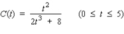 The concentration (in milligrams/cubic centimeter) of a certain drug in a patient's body t hr after injection is given by   . When is the concentration of the drug increasing, and when is it decreasing?