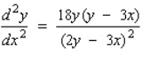 <strong>Find the second derivative of the function defined implicitly by the equation. </strong> A) B) C) D) E)