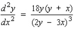 <strong>Find the second derivative of the function defined implicitly by the equation. </strong> A) B) C) D) E)