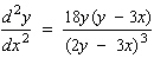 <strong>Find the second derivative of the function defined implicitly by the equation. </strong> A) B) C) D) E)
