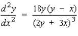<strong>Find the second derivative of the function defined implicitly by the equation. </strong> A) B) C) D) E)