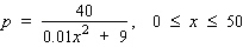 The quantity of Sicard wristwatches demanded each month is related to the unit price by the equation , where p is measured in dollars and x in units of a thousand. Find the marginal revenue function .