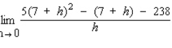 Find the given limit by evaluating the derivative of a suitable function at an appropriate point.