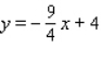 <strong>Use the intercept form of an equation of a line to find an equation of a line with the -intercept 9 and the -intercept 4.</strong> A) B) C) D) E)