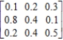 <strong>Determine whether the given matrix is stochastic. </strong> A) Yes B) No