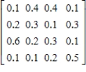 <strong>Determine whether the given matrix is stochastic. </strong> A) Yes B) No