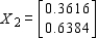 <strong>Find (the probability distribution of the system after two observations) for the given distribution vector and the given transition matrix . </strong> A) B) C) D) 