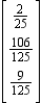 <strong>Find (the probability distribution of the system after two observations) for the distribution vector and the transition matrix . </strong> A) B) C) D) E)