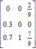 <strong>Determine whether the matrix is regular. </strong> A) Not regular B) Regular