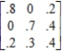 <strong>Find the steady-state vector for the transition matrix. </strong> A) B) C) D)