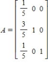 Rewrite the absorbing stochastic matrix so that the absorbing states appear first, partition the resulting matrix, and identify the submatrices R and S. 