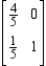 Determine whether the given matrix is an absorbing stochastic matrix. 