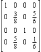 Determine whether the given matrix is an absorbing stochastic matrix. 