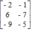 Determine the maximin and minimax strategies for the two-person, zero-sum matrix game. 