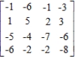 Consider the two-person, zero-sum matrix, strictly determined game. Find the value of the game. 