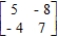Determine whether the given two-person, zero-sum matrix game is strictly determined. 