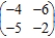 Find the optimal strategies, P and Q, for the row and column players, respectively. Also compute the expected payoff E of the matrix game and determine which player it favors, if any, if the row and column players use their optimal strategies. 