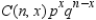 Use the formula to determine the probability to four decimal places of the given event. The probability of at least three successes in eight trials of a binomial experiment in which