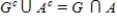 <strong>Let S be a sample space for an experiment and let G and A be events of this experiment. Show that the events and are mutually exclusive. Hint: Use De Morgan's law. </strong> A) By De Morgan's law, , so the events are mutually exclusive. B) By De Morgan's law, , so the events are mutually exclusive. C) By De Morgan's law, , so the events are mutually exclusive. D) By De Morgan's law, , so the events are mutually exclusive. E) By De Morgan's law, , so the events are not mutually exclusive.