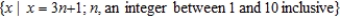 <strong>Write the following set in builder notation form </strong> A) B) C) D) E)
