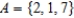 Let . Which of the following sets are equal to A? 