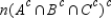 <strong>Let A, B, and C be subsets of a universal set U and suppose , , , , , , , and . Compute . </strong> A) 39 B) 14 C) 10 D) 70 E) 89 F) 64