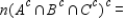 Let A, B, and C be subsets of a universal set U and suppose , , , , , , , and . Compute: __________ __________