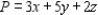 Maximize subject to 3x + 10y + 4z ≤ 120 5x + 3y + 8z ≤ 9 8x + 10y + 3z ≤ 104 X ≥ 0, y ≥ 0, z ≥ 0