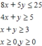 <strong>Determine graphically the solution set for the system of inequalities and indicate whether the solution set is bounded or unbounded. </strong> A) bounded B) bounded C) bounded 