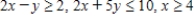 <strong>Write a system of linear inequalities that describes the shaded region. </strong> A) B) C) D)