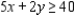 Solve the linear programming problem by the method of corners. Minimize subject to