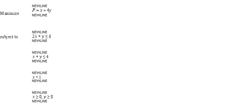 Solve the linear programming problem by the method of corners. Maximize subject to
