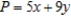 Solve the linear programming problem by the method of corners. Find the maximum and minimum of subject to Max: x = __________; y = __________; P = __________ Min: x = __________; y = __________; P = __________