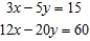 <strong>Determine whether the system of linear equations has one and only one solution, infinitely many solutions, or no solution. Find all solutions whenever they exist. </strong> A) one and only one solution B) one and only one solution C) one and only one solution D) infinitely many solutions E) no solution