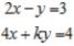 <strong>Determine the value of k for which the system of linear equations has no solution. </strong> A) B) C) D) E)