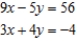 <strong>Solve the linear system of equations </strong> A) Unique solution: B) Unique solution: C) Infinitely many solutions; D) No solution